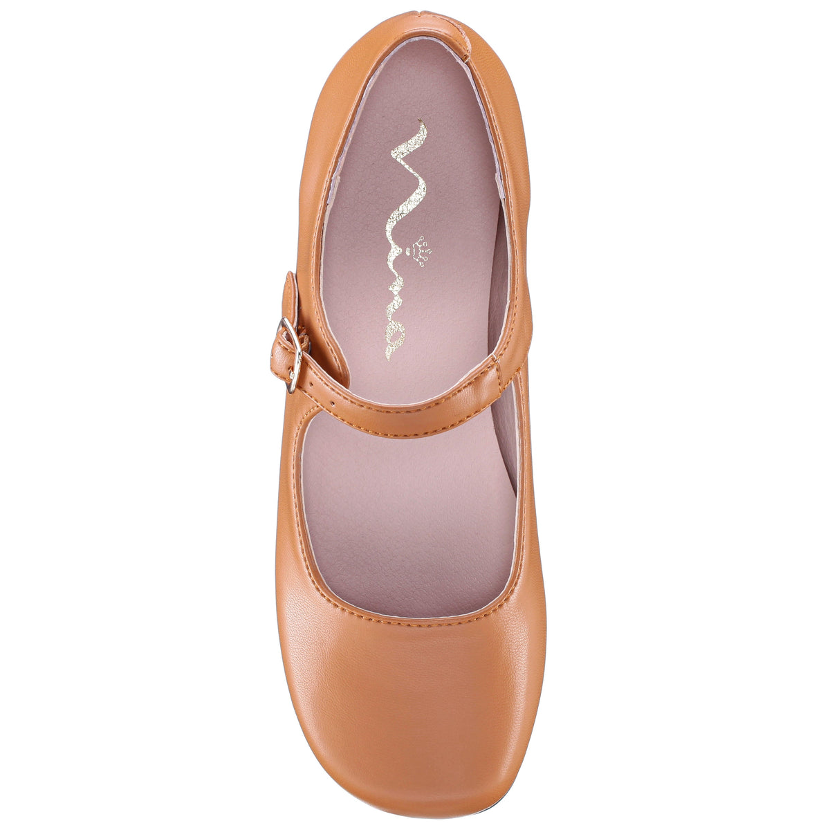Girls Bonnett Brown Mary Jane Dress Shoes | Nina Shoes