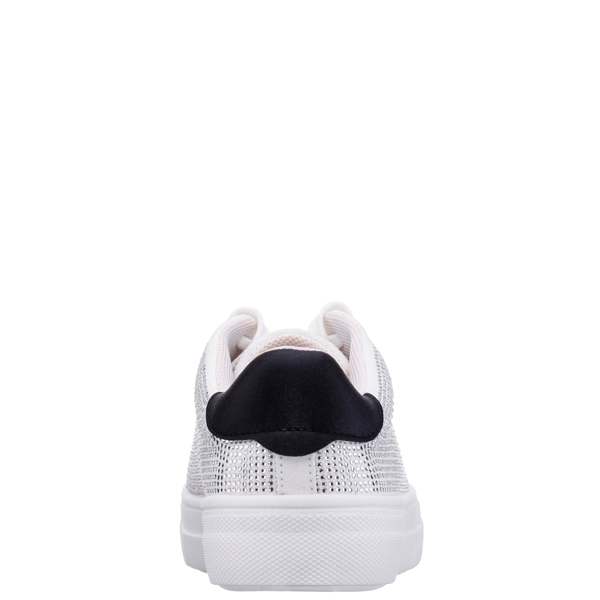 Girls Gigee White Rhinestone Low Top Sneakers | Nina Shoes