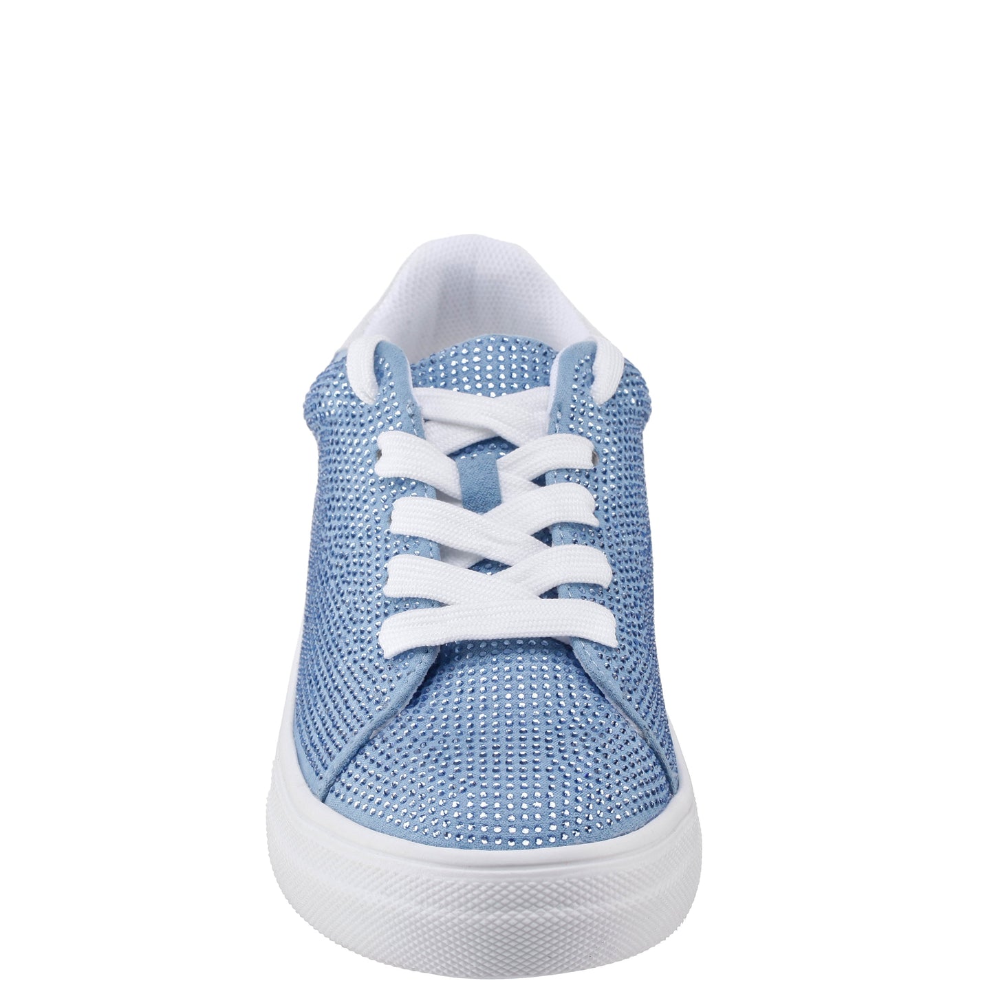Girls Gigee Blue Rhinestone Low Top Sneakers | Nina Shoes