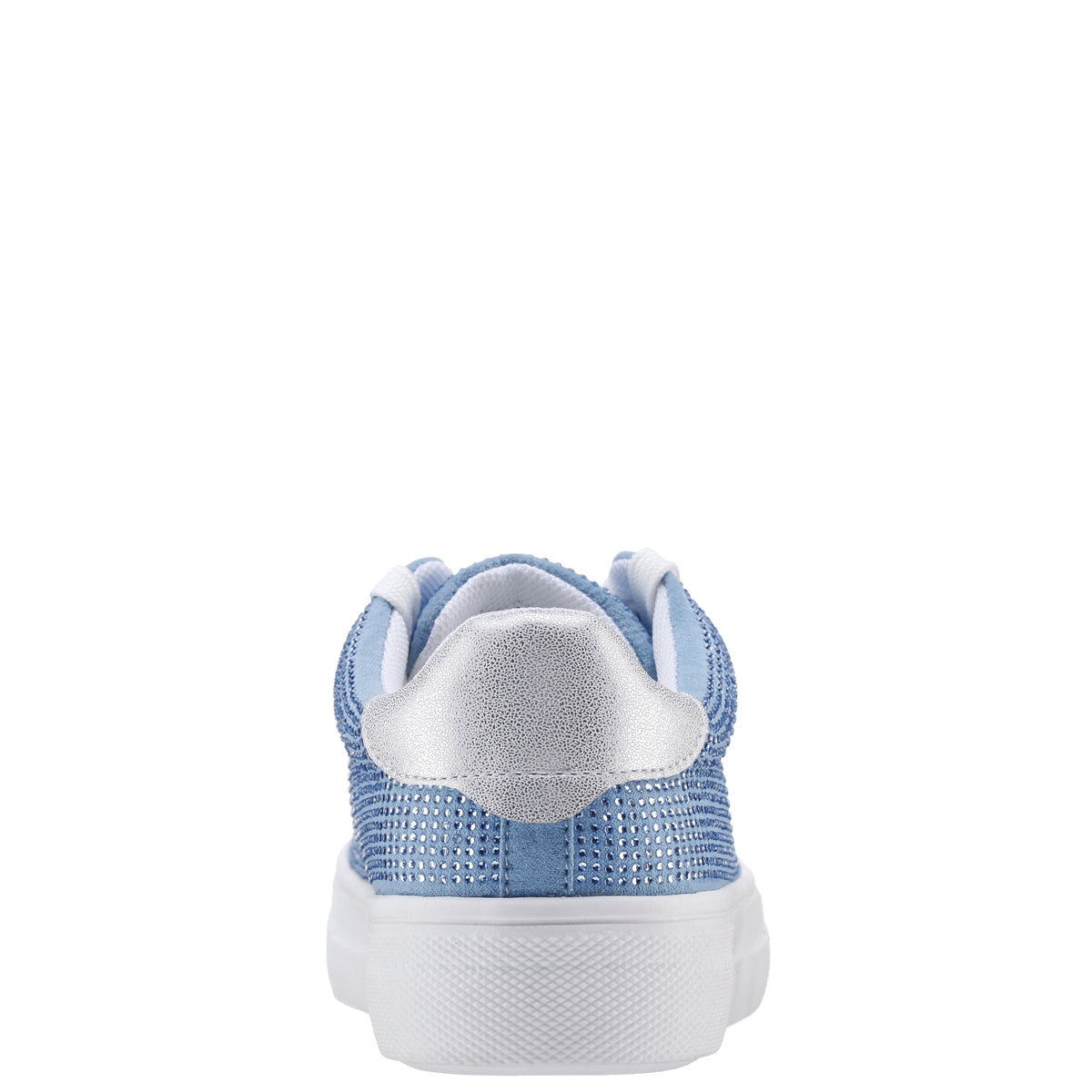 Girls Gigee Blue Rhinestone Low Top Sneakers | Nina Shoes