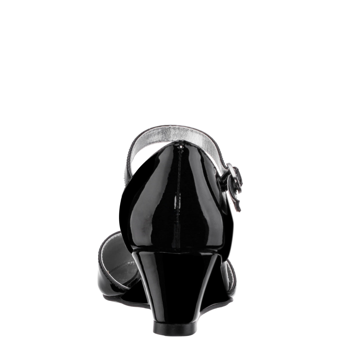 Girls Lenora Black Wedge Dress Shoes | Nina Shoes