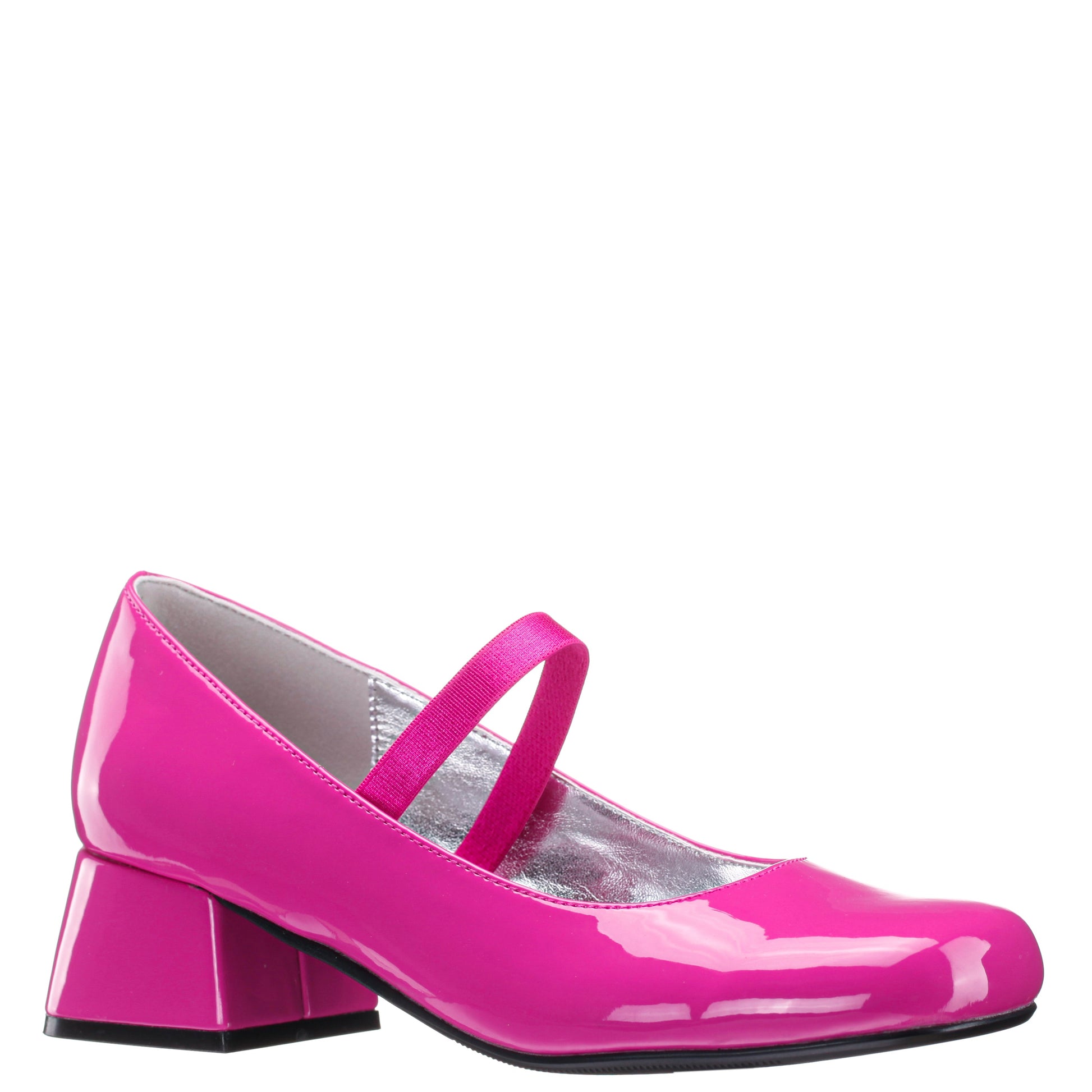 Girls Tevi Pink Patent Elastic Strap Dress Shoes | Nina Shoes
