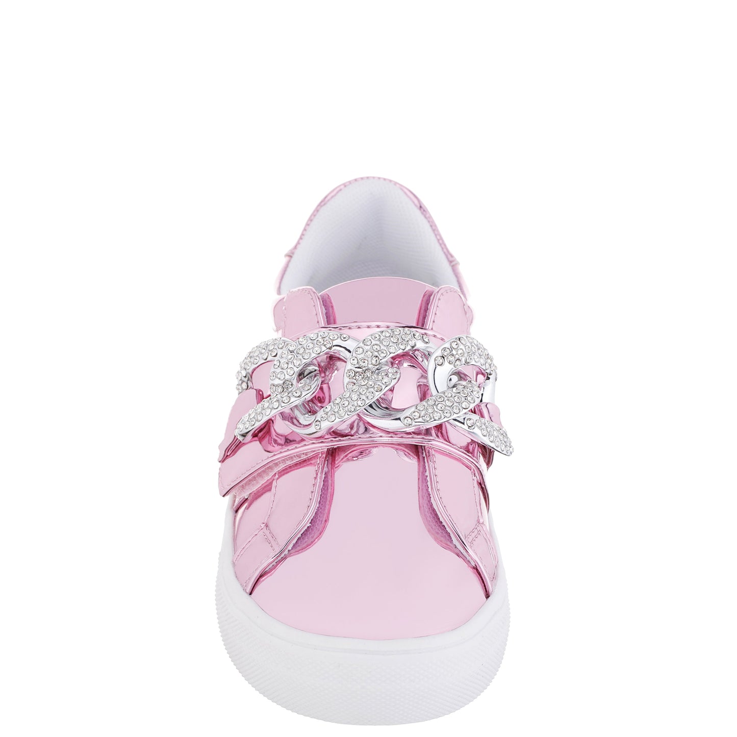 Girls Emaleigh Pink Metallic Low Top Slip-on Sneakers | Nina Shoes