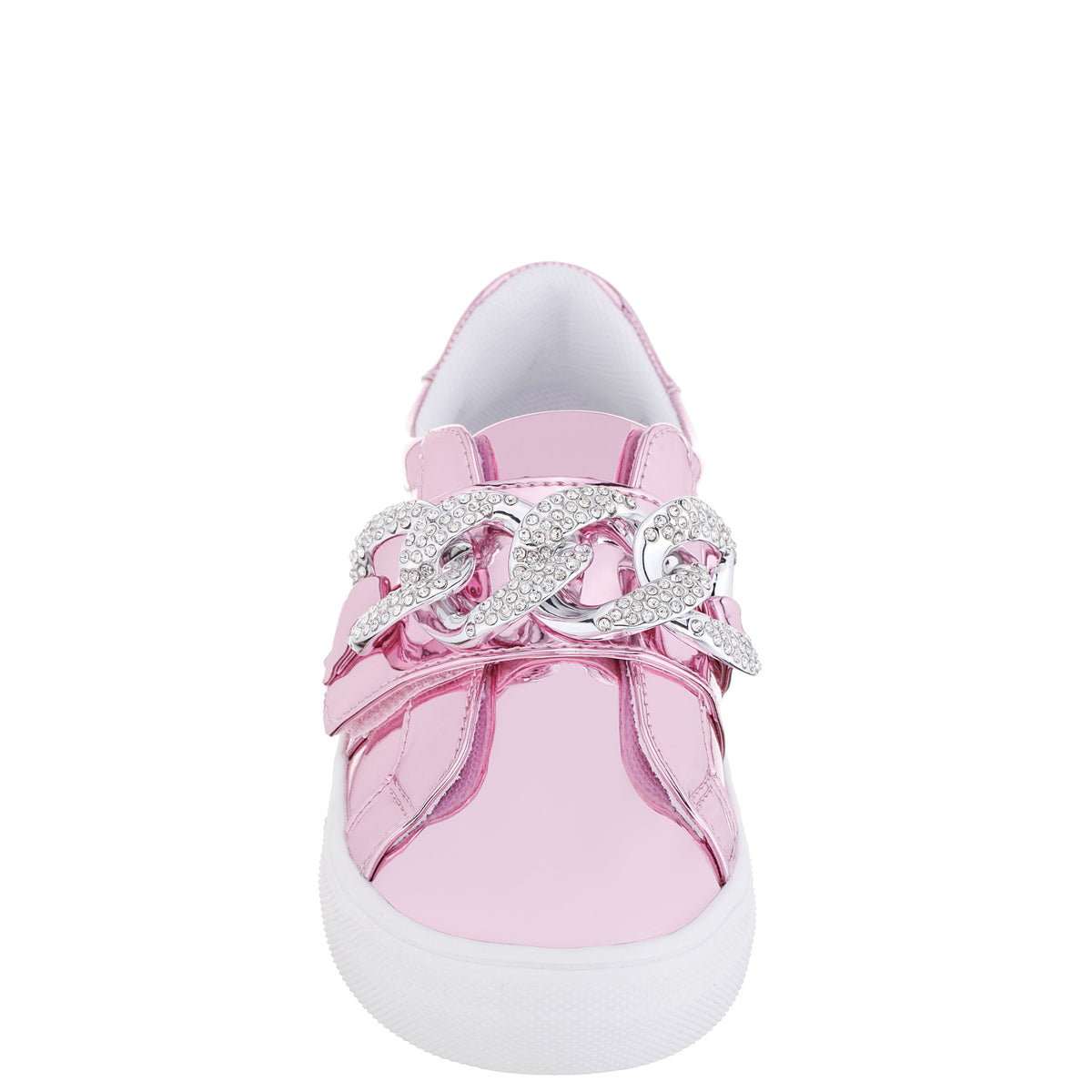 Girls Emaleigh Pink Metallic Low Top Slip-on Sneakers | Nina Shoes