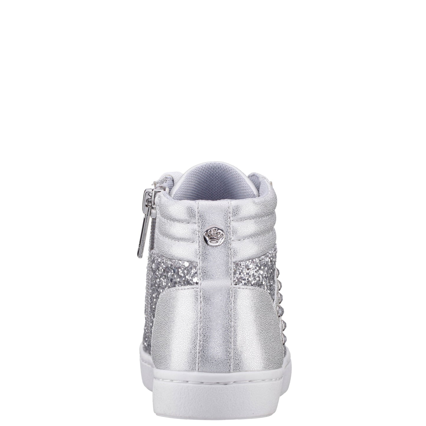 Girls Michaela Silver Glitter High Top Sneakers | Nina Shoes