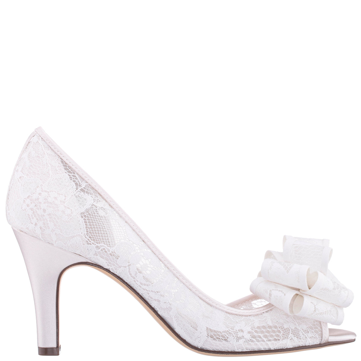 Floyda White Mid-Heel Pumps | Nina Shoes