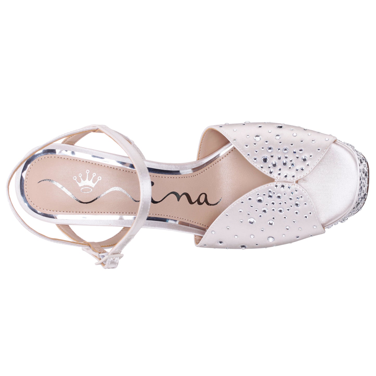 Addison White Sandal Stiletto-Heel Platform | Nina Shoes