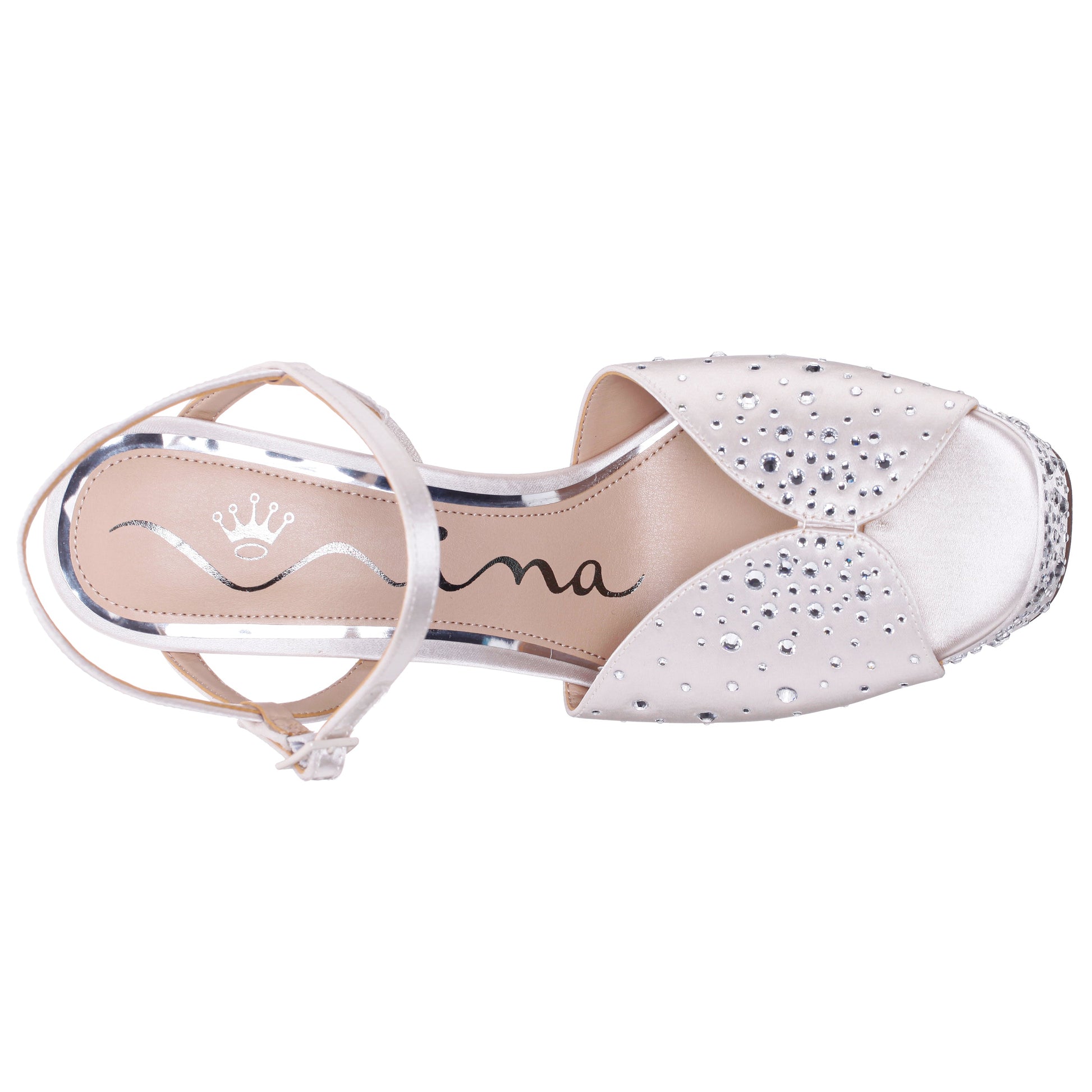 Addison White Sandal Stiletto-Heel Platform | Nina Shoes