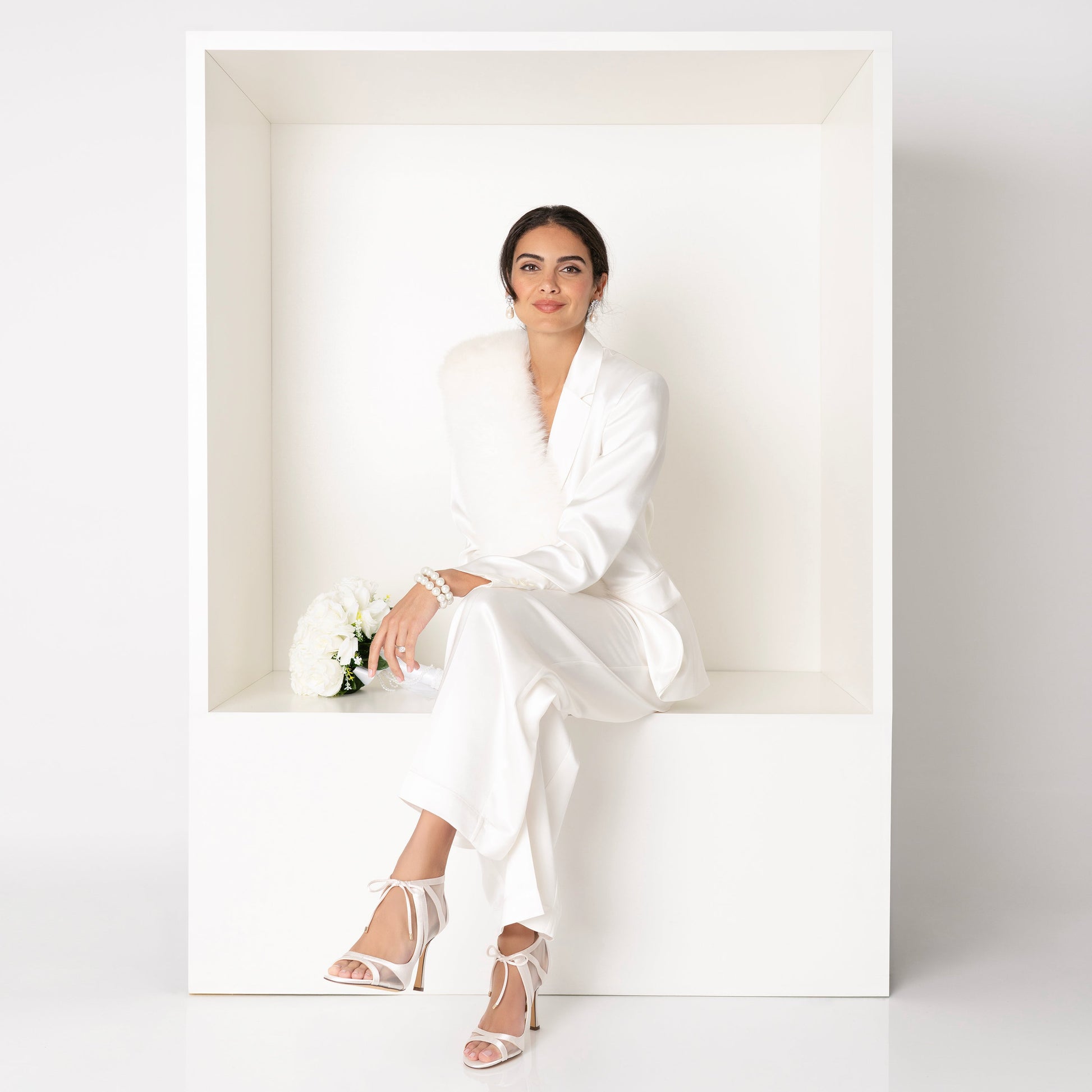 Darissa White High-Heel Sandals | Nina Shoes