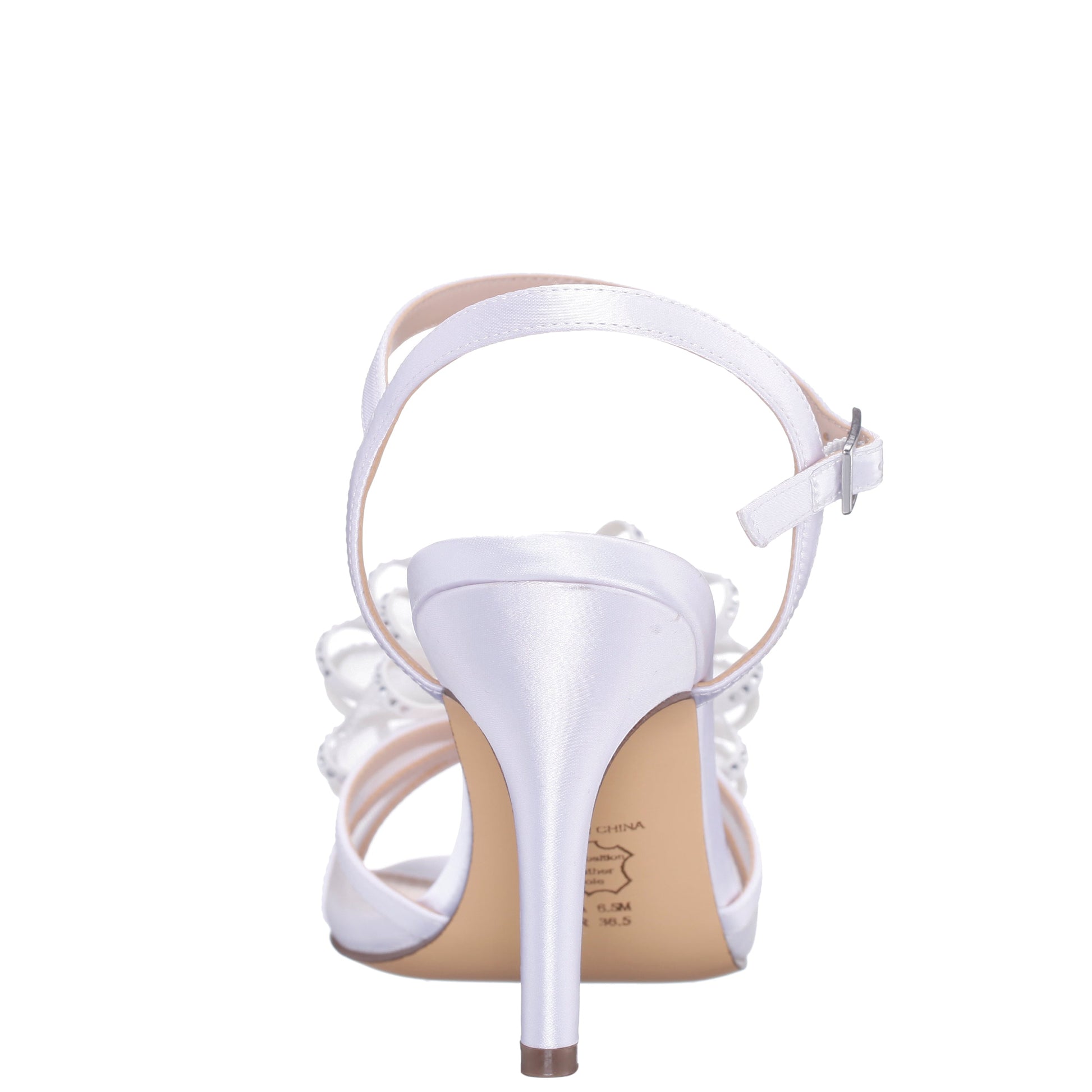 Vayda White Ankle Strap High-Heel Sandals | Nina Shoes