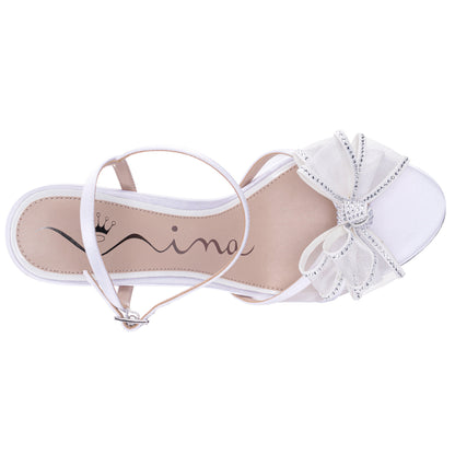 Vayda White Ankle Strap High-Heel Sandals | Nina Shoes