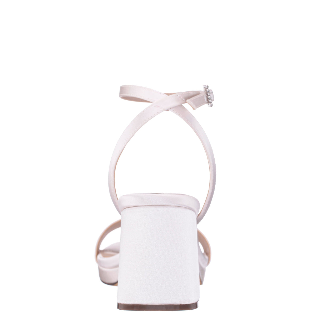 Bergen White Satin Block-Heel Platform Sandals | Nina Shoes