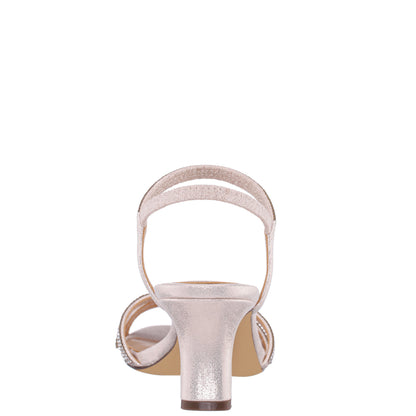 Benarda Gold Sandal Mid-Heel | Nina Shoes