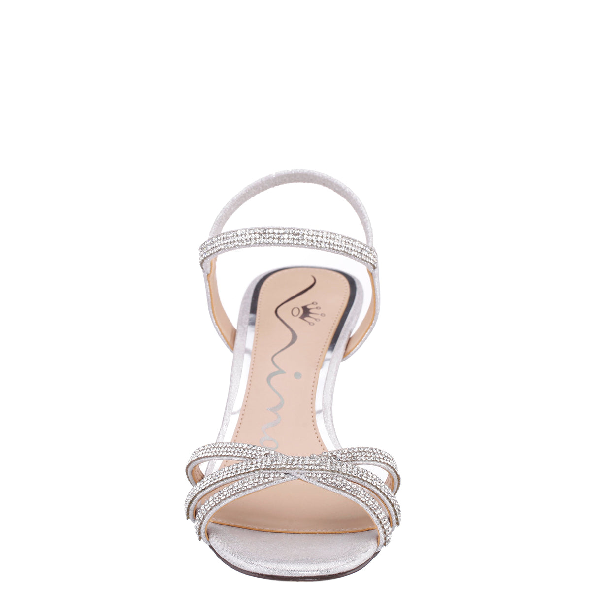 Benarda Silver Sandal Mid-Heel | Nina Shoes