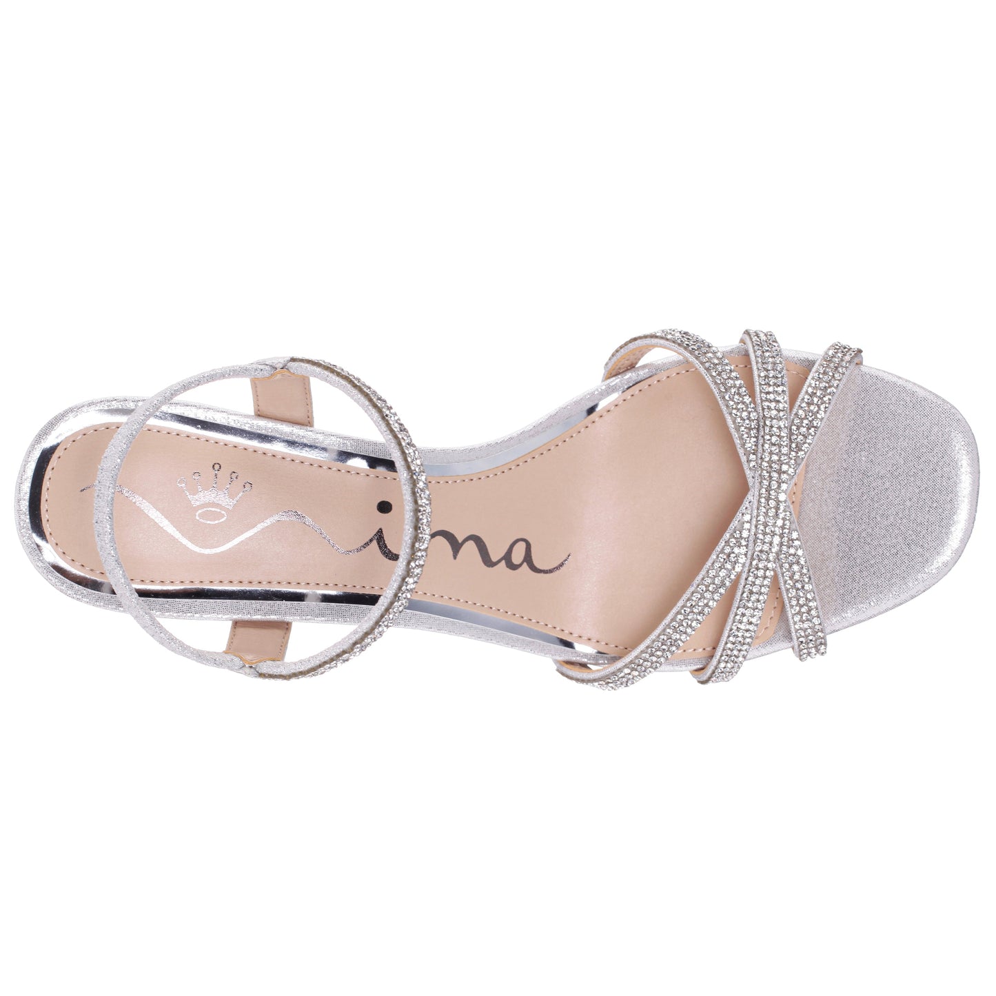Benarda Silver Sandal Mid-Heel | Nina Shoes