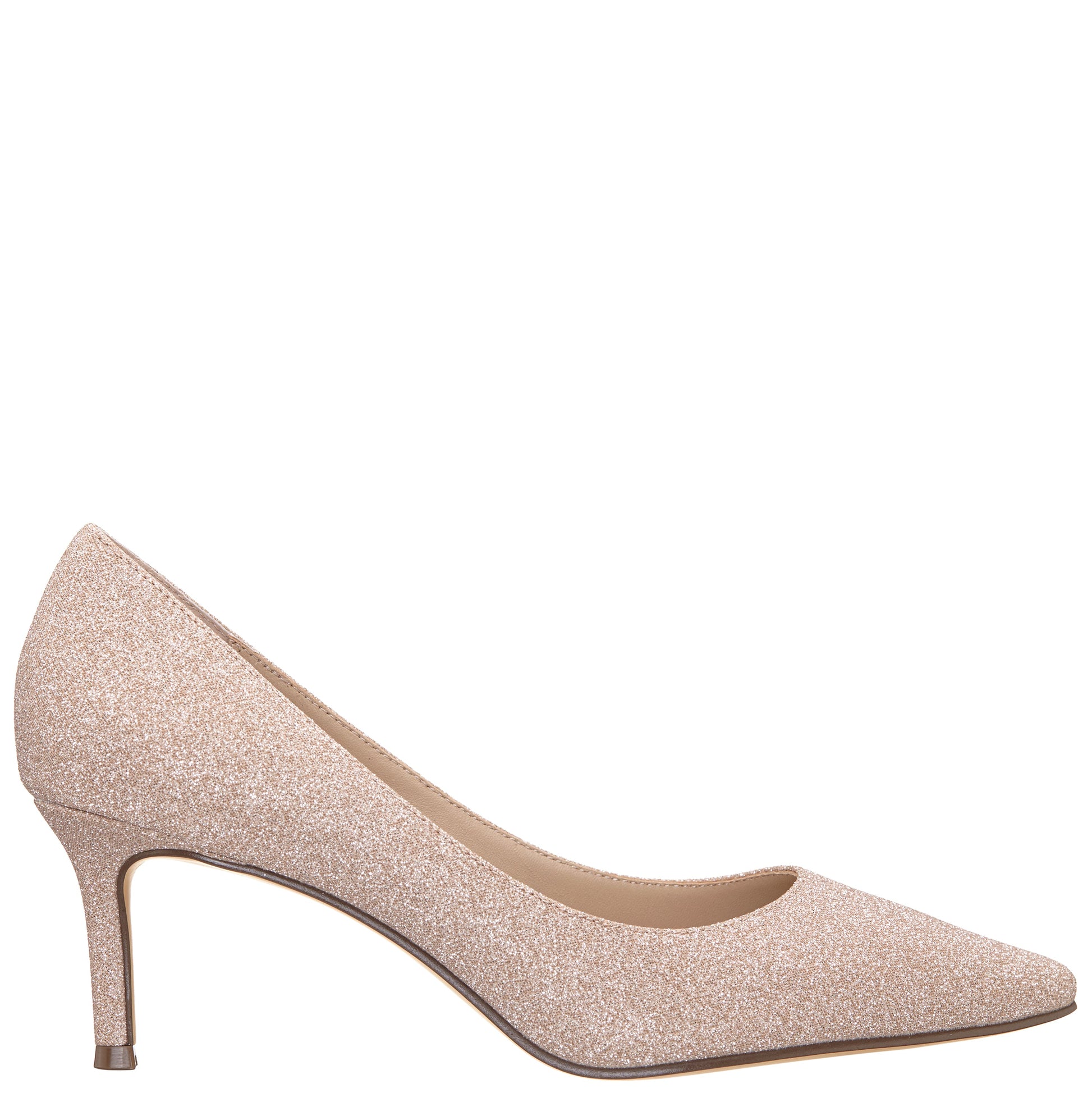 Nina60 Nude Glitter Net Mid-Heel Classic Pump | Nina Shoes