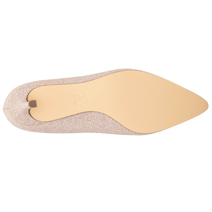 Nina60 Nude Glitter Net Mid-Heel Classic Pump | Nina Shoes