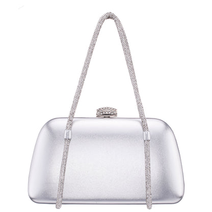Camara Silver Metal Glaze PU/Glass Crystal Minaudiere | Nina Shoes