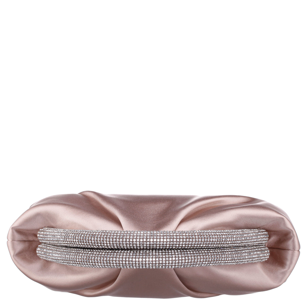 Jane Pearl Rose Satin/Glass Crystal Frame Clutch | Nina Shoes