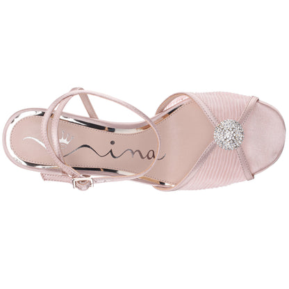 Allyce Pearl Rose Block-Heel Sandals | Nina Shoes