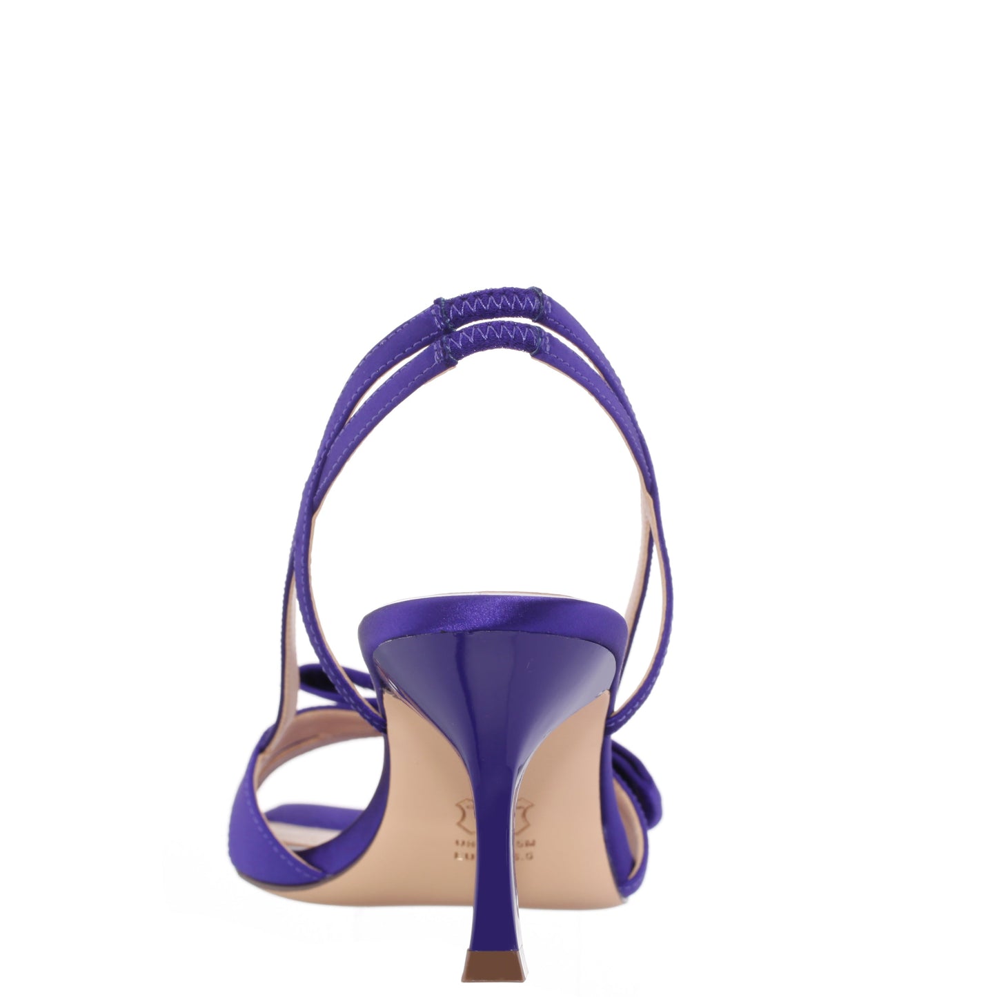 Lizette Purple Satin with Bow Slingback Sandals on a Mid-Heel | Nina Shoes