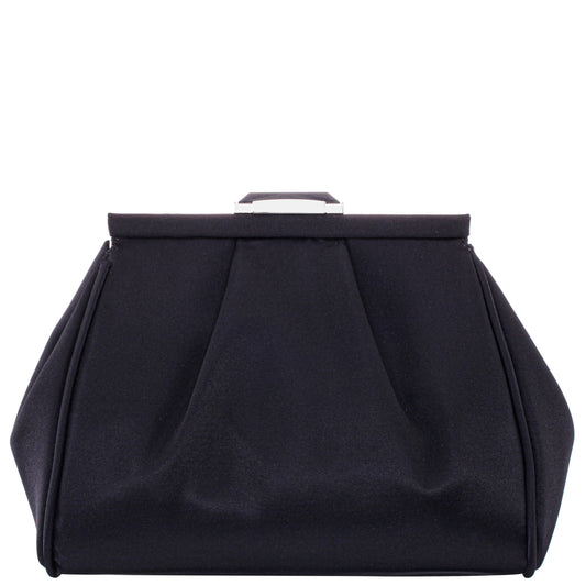 Blayz Black Satin Frame Clutch | Nina Shoes