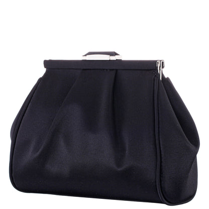 Blayz Black Satin Frame Clutch | Nina Shoes