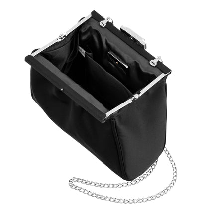 Blayz Black Satin Frame Clutch | Nina Shoes