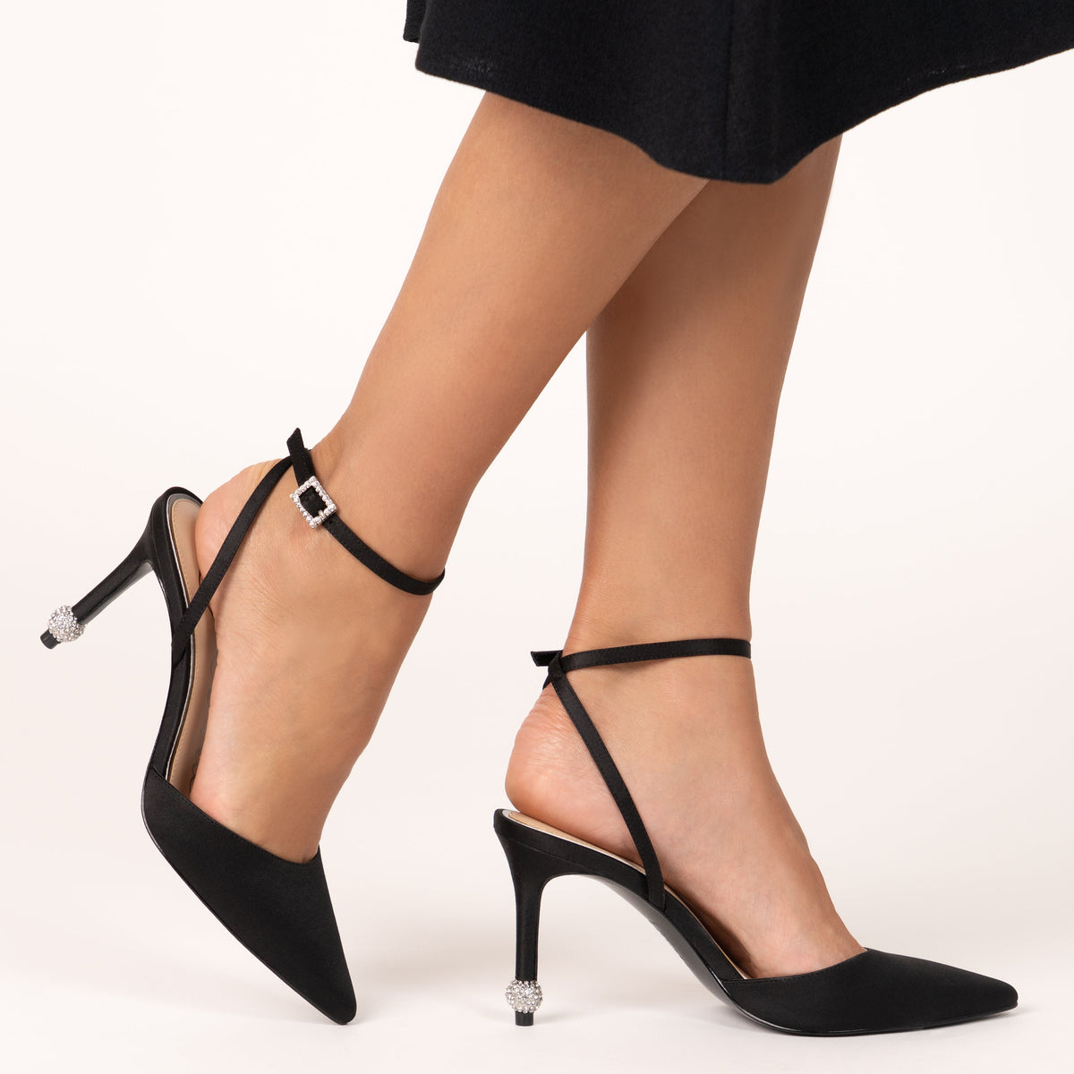 Nasha Black High-Heel Pumps | Nina Shoes