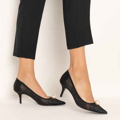 BENCE-BLACK GLITTER – Nina Shoes | Nina Shoes