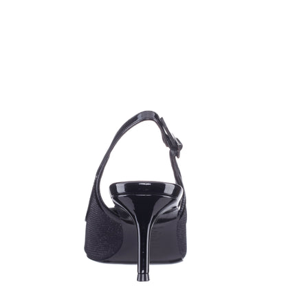 Nazuri Black Mid-Heel Pumps | Nina Shoes