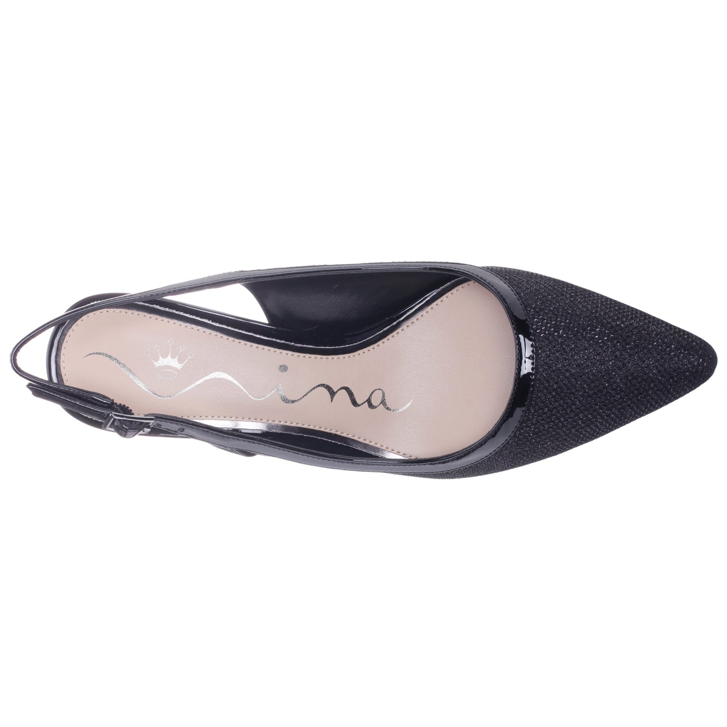 Nazuri Black Mid-Heel Pumps | Nina Shoes