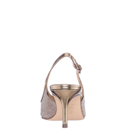 Nazuri Beige Mid-Heel Pumps | Nina Shoes