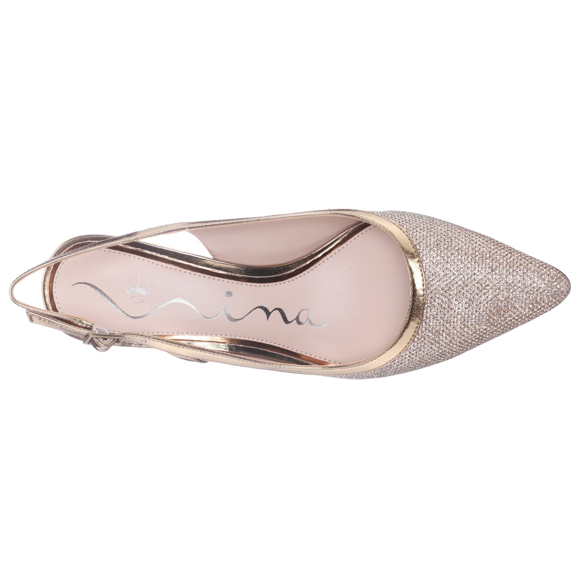 Nazuri Beige Mid-Heel Pumps | Nina Shoes