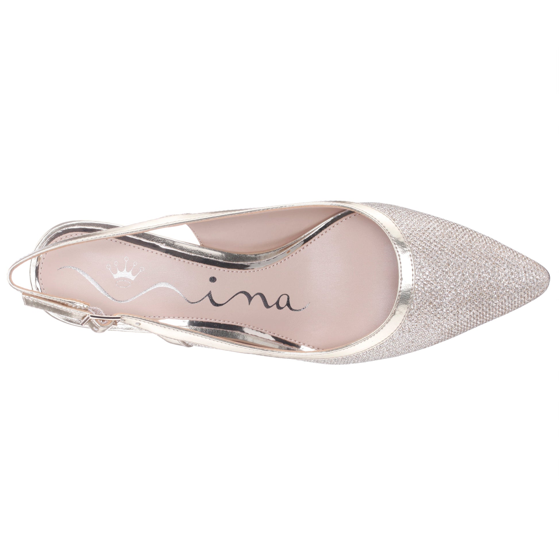 Nazuri Soft Platino Mid-Heel Pumps | Nina Shoes