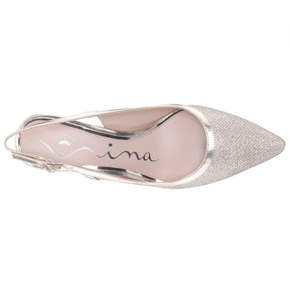 Nazuri Soft Platino Mid-Heel Pumps | Nina Shoes