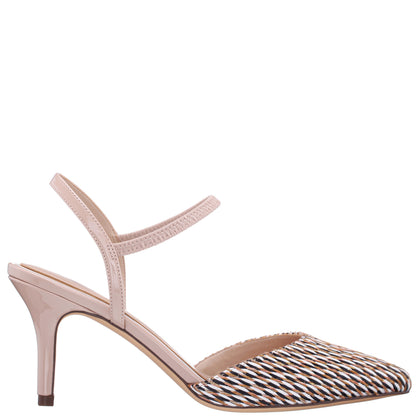 Teena Beige Slip On Mid-Heel Pumps | Nina Shoes