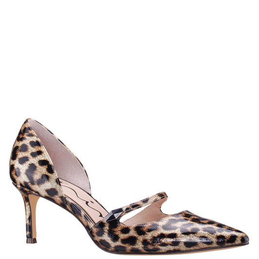Nashly Leopard Mid-Heel Pump | Nina Shoes