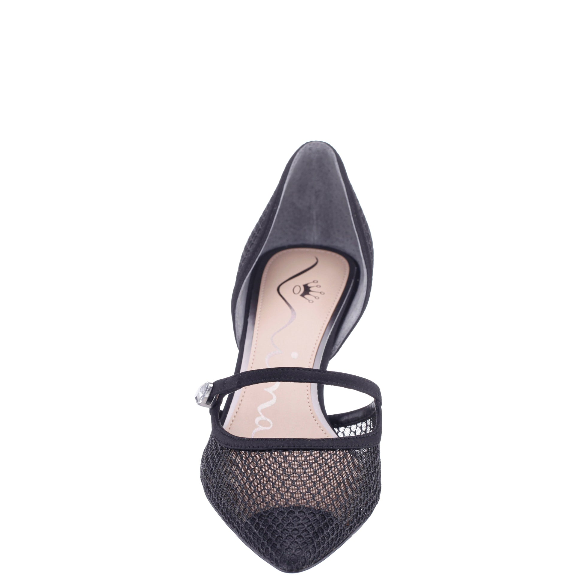Nashly Black Mid-Heel Pump | Nina Shoes