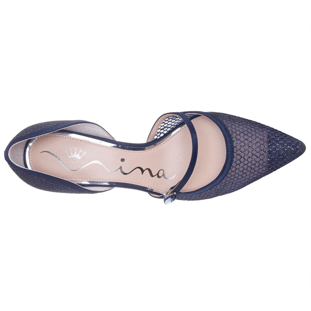 Nashly Blue Mid-Heel Pump | Nina Shoes