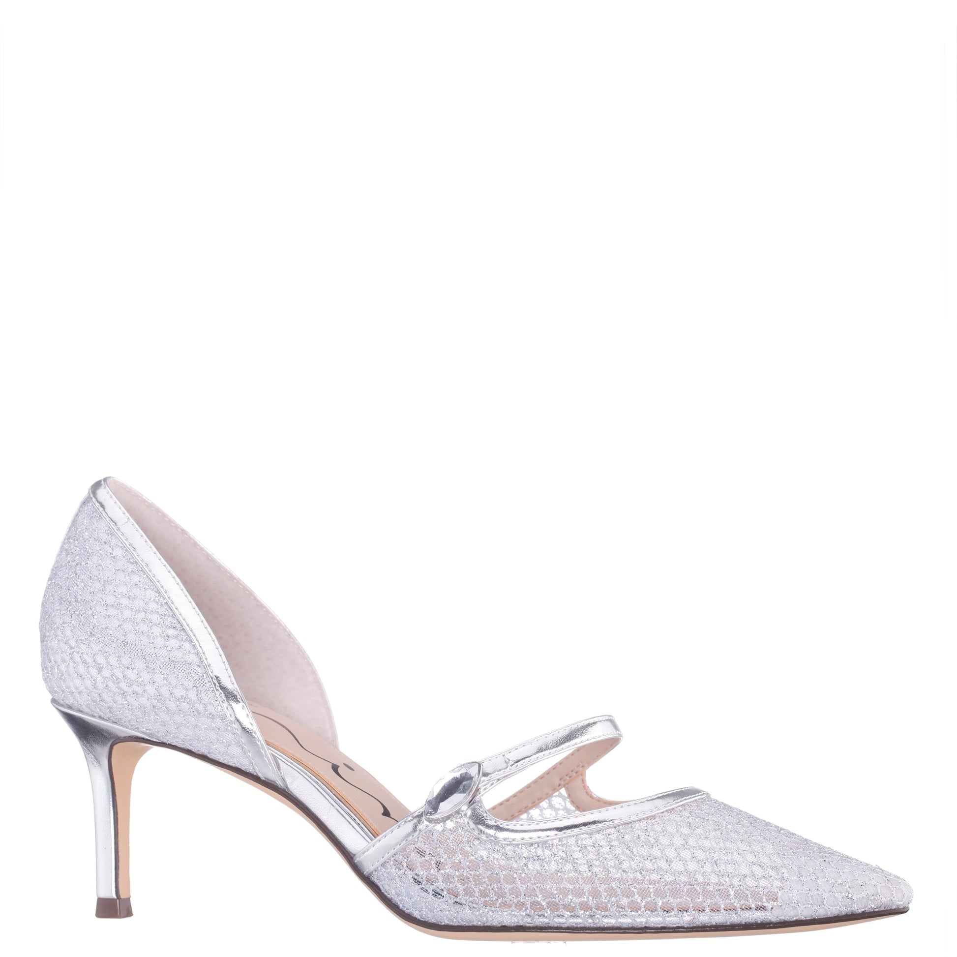 Nashly Silver Mid-Heel Pump | Nina Shoes