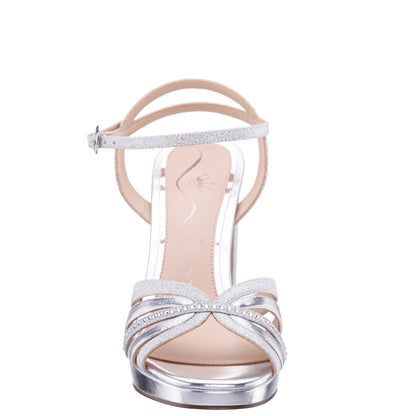 Shantay Silver Sandal High-Heel Platform | Nina Shoes