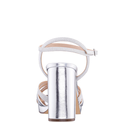 Shantay Silver Sandal High-Heel Platform | Nina Shoes