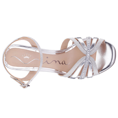 Shantay Silver Sandal High-Heel Platform | Nina Shoes