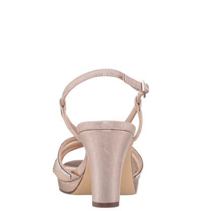Bonney Yellow Shimmer Block-Heel Platform Sandals | Nina Shoes