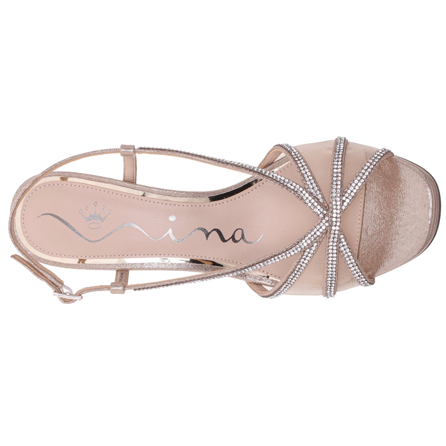 Bonney Yellow Shimmer Block-Heel Platform Sandals | Nina Shoes