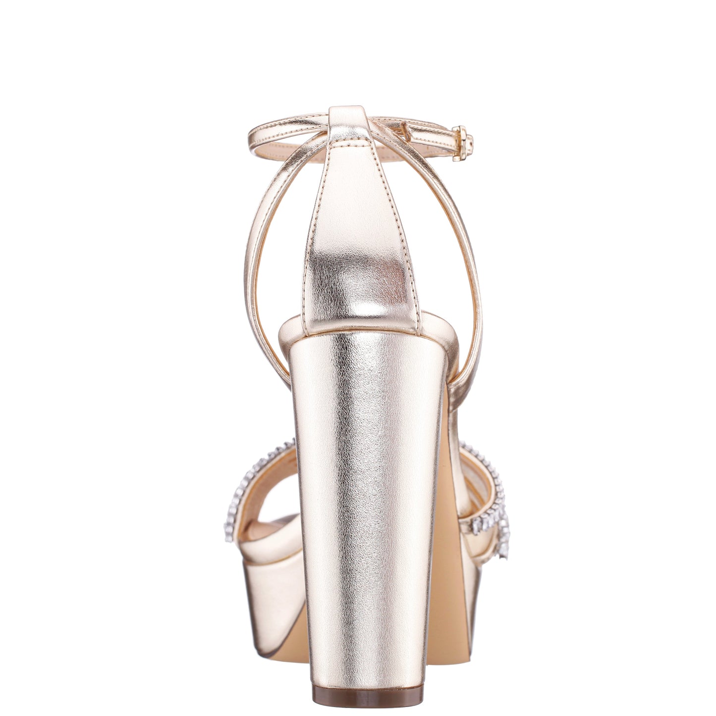 Agitha Gold Sandal Stiletto-Heel Platform | Nina Shoes