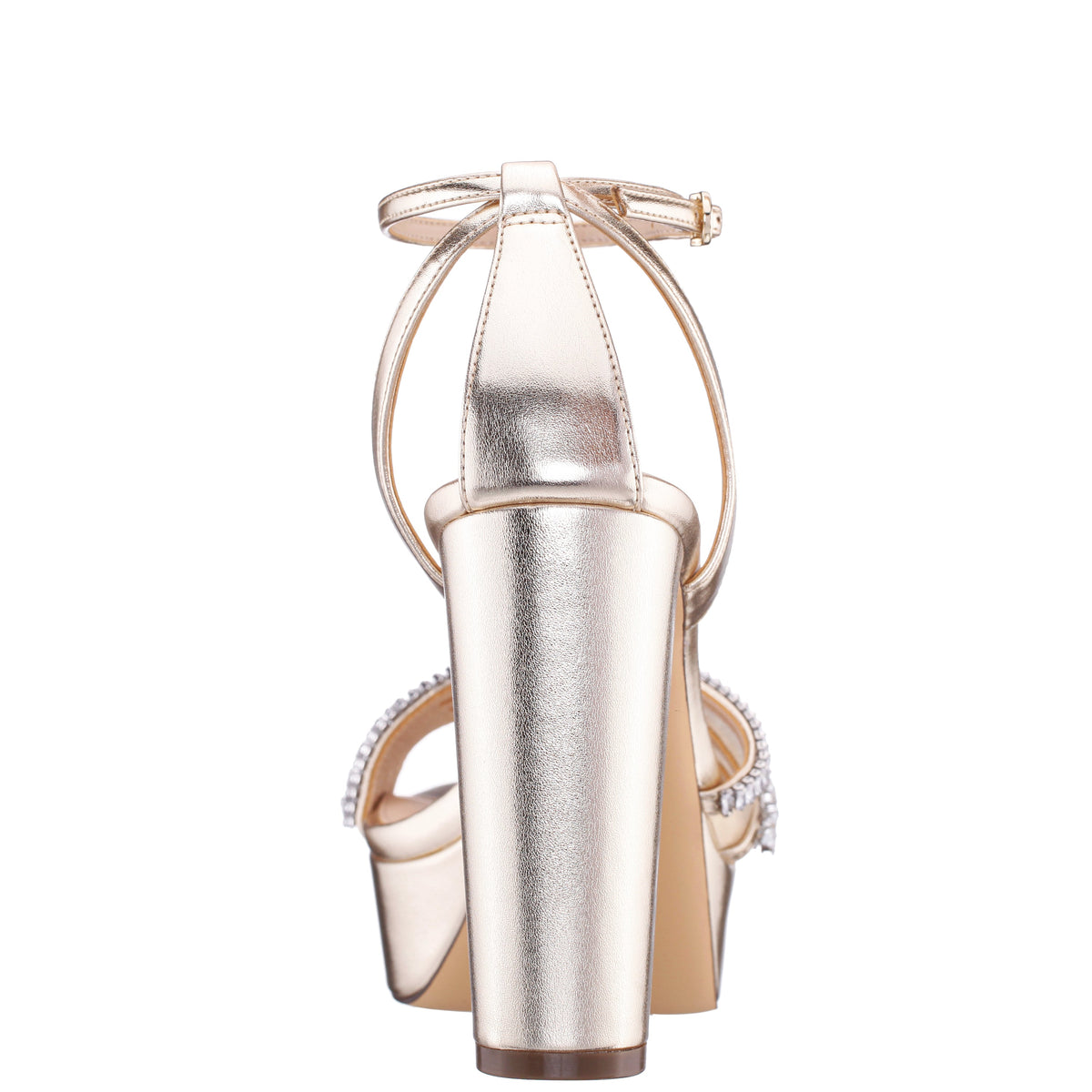 Agitha Gold Sandal Stiletto-Heel Platform | Nina Shoes