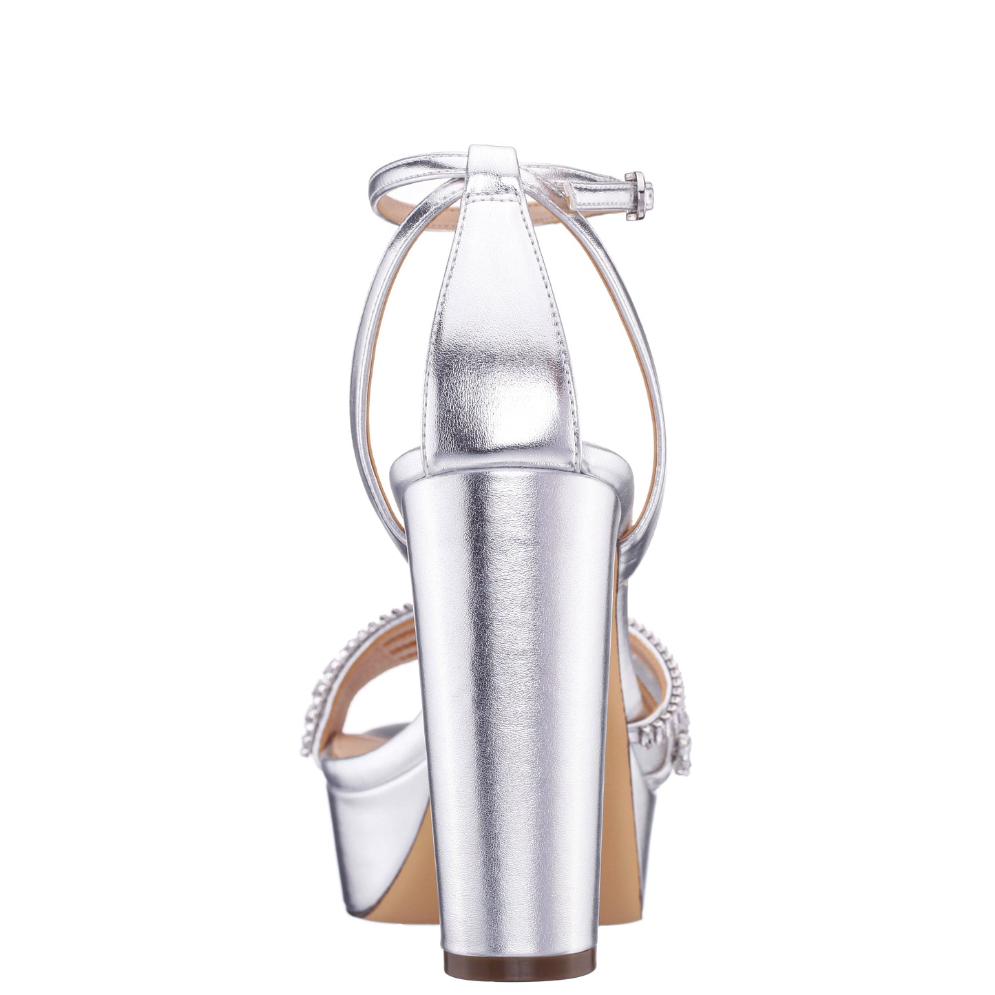 Agitha Silver Sandal Stiletto-Heel Platform | Nina Shoes