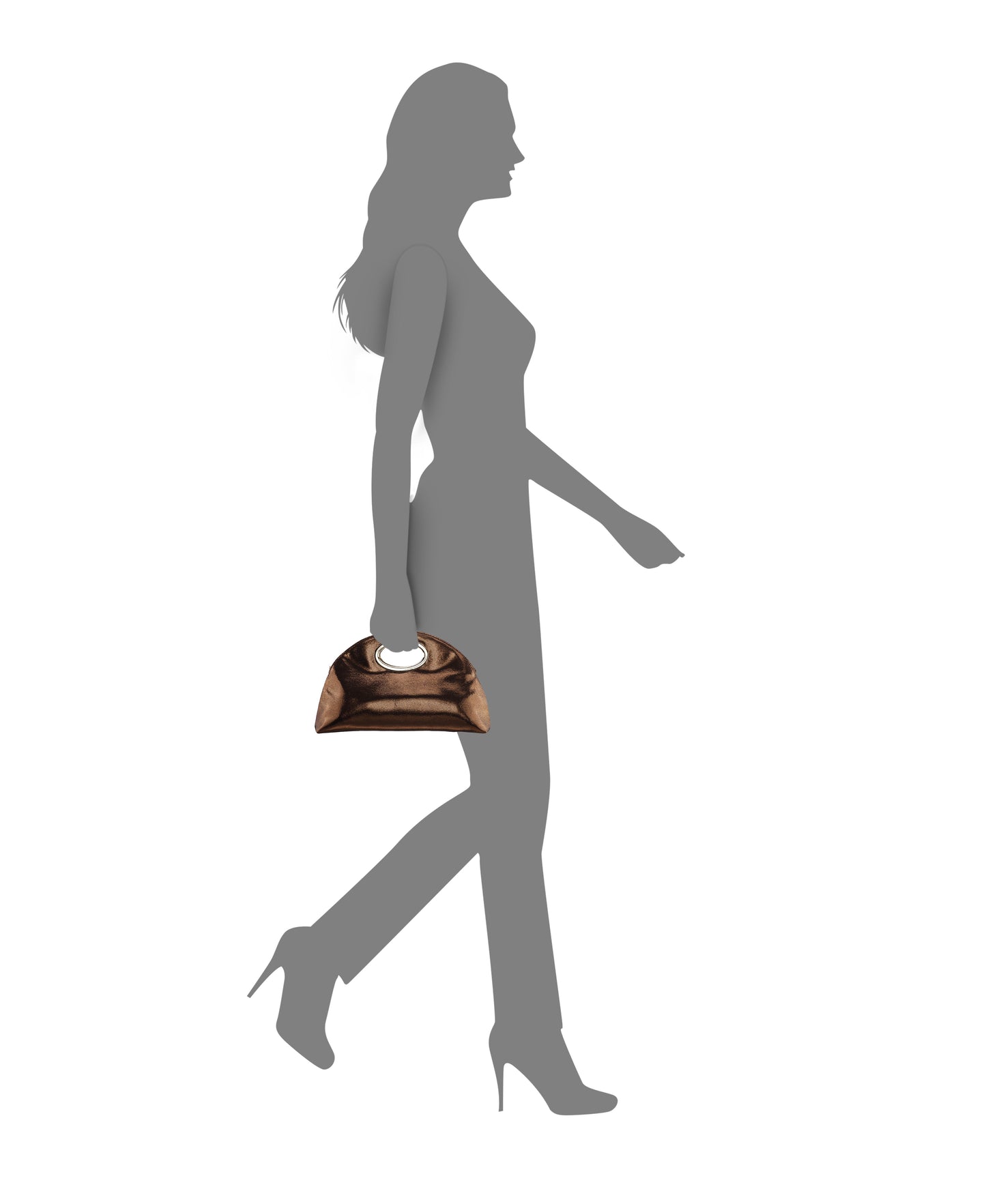 Jael Brown Metallic Geo Swirl Fabric Handle Bag | Nina Shoes